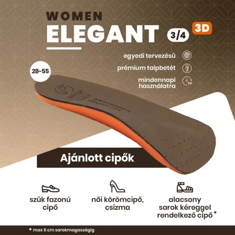BATZ Elegant 3/4 egyedi talpbetét