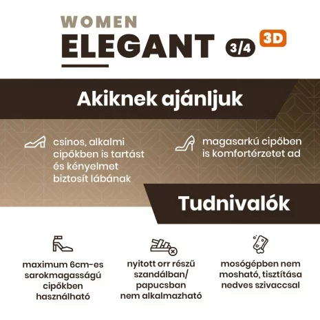 BATZ Elegant 3/4 egyedi talpbetét