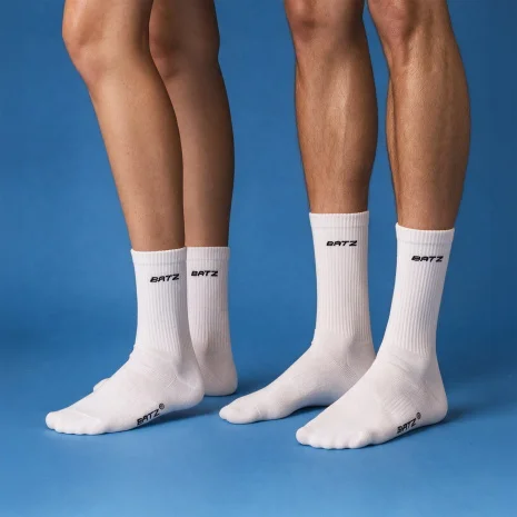 BATZ 2 pár Terry mid-calf (white/white) unisex zokni