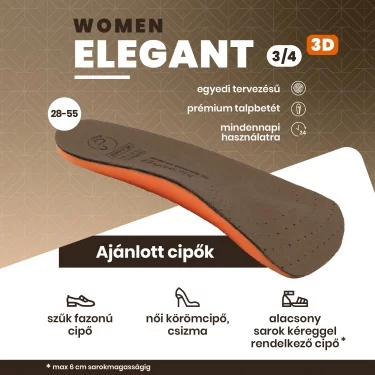 BATZ Elegant 3/4 egyedi talpbetét