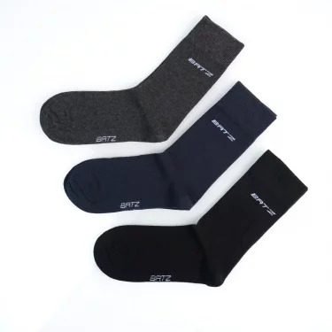 BATZ LifeStyle 3 pár Férfi (black/navy/grey) klasszikus zokni