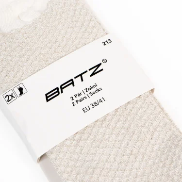 BATZ LifeStyle 2 pár Grace (ecru/ecru) zokni