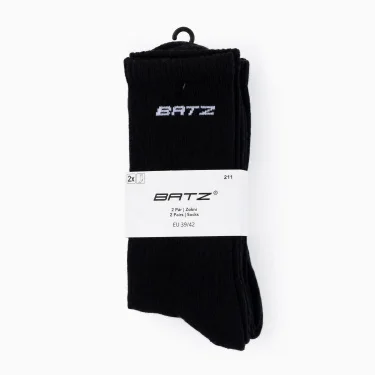 BATZ 2 pár Terry mid-calf (black/black) unisex zokni