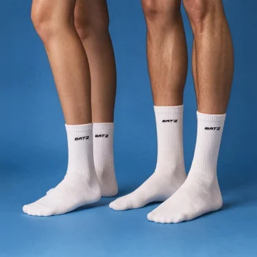 BATZ 2 pár Terry mid-calf (white/white) unisex zokni