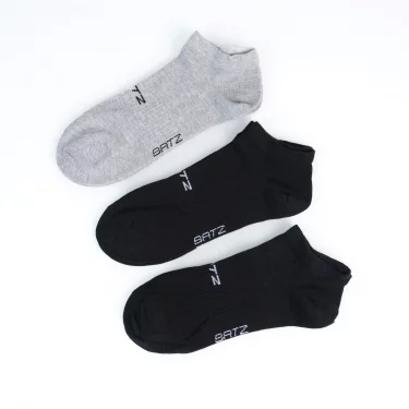BATZ LifeStyle 3 pár Unisex (black/black/grey) bokazokni