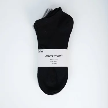 BATZ LifeStyle 3 pár Unisex (black/black/grey) bokazokni