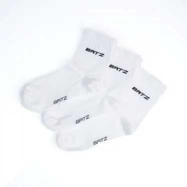 BATZ LifeStyle 3 pár Unisex (white/white/white) crew zokni