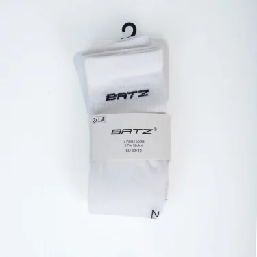 BATZ LifeStyle 3 pár Unisex (white/white/white) crew zokni