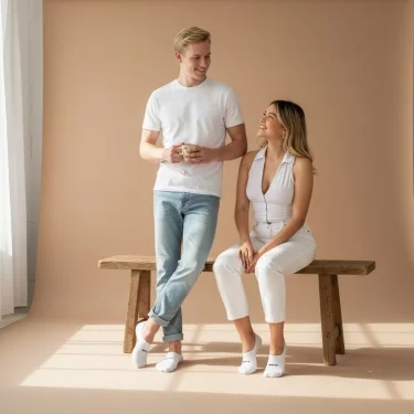 BATZ LifeStyle 3 pár Unisex (white/white/white) titokzokni